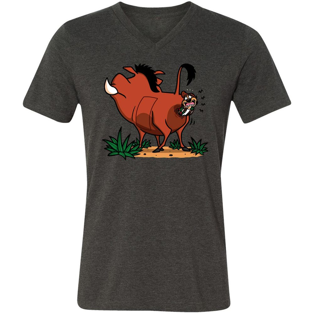 Unisex V-Neck T-Shirt - 1DYQCVG5 - Dark Grey Heather - 8