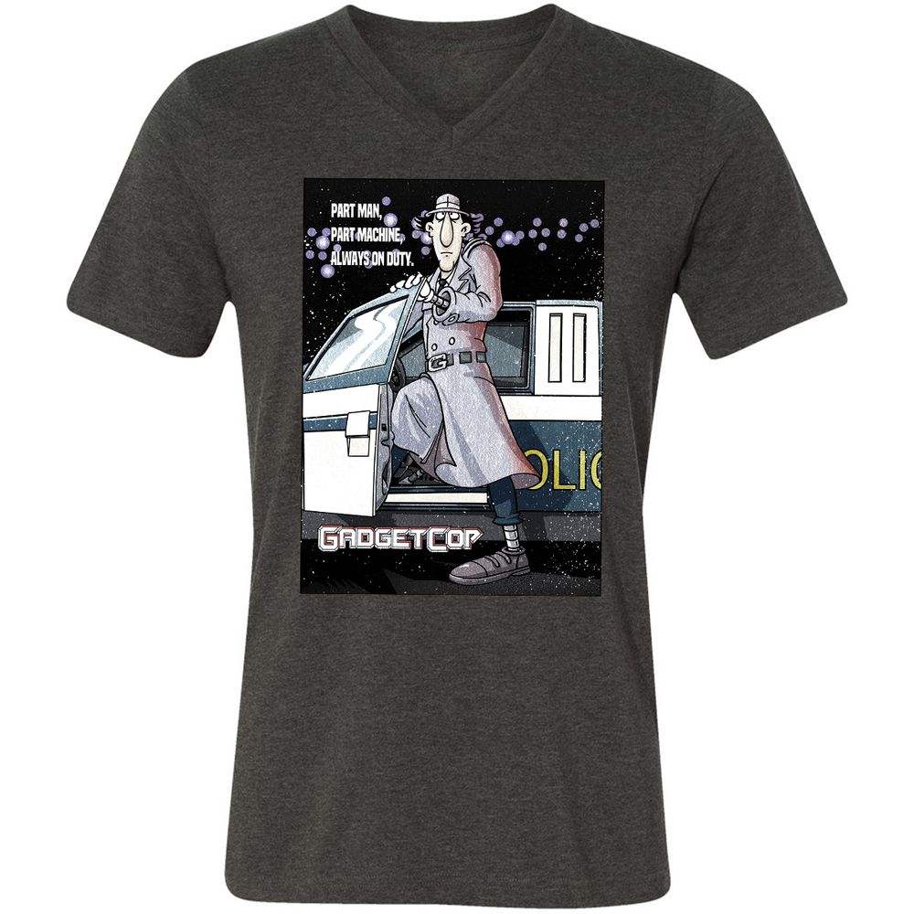 Unisex V-Neck T-Shirt - EZ5QH26A - Dark Grey Heather - 8