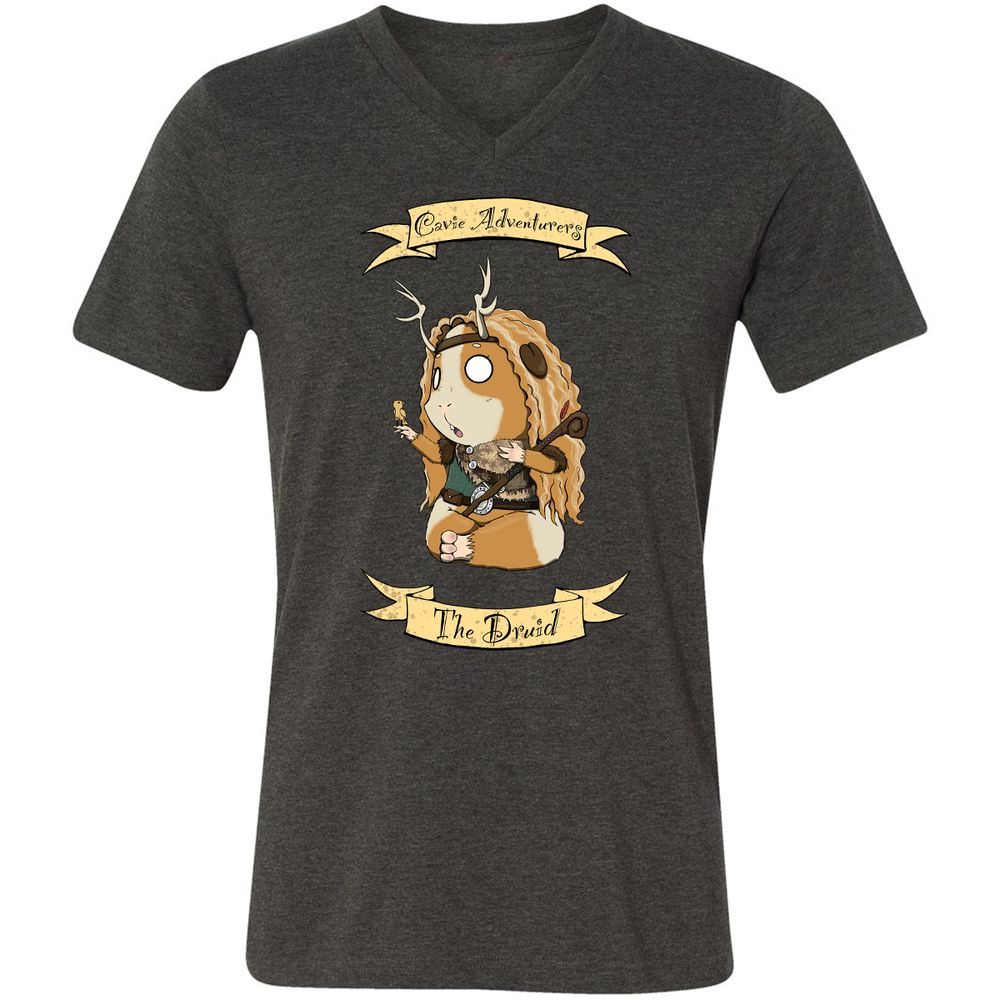 Unisex V-Neck T-Shirt - AG9UHTPF - Dark Grey Heather - 8