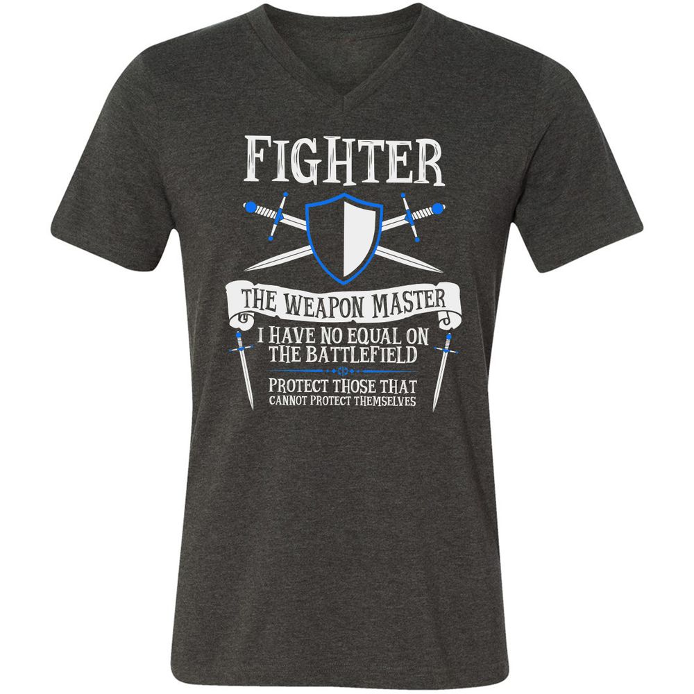 Unisex V-Neck T-Shirt - 9LWYFXZZ - Dark Grey Heather - 8