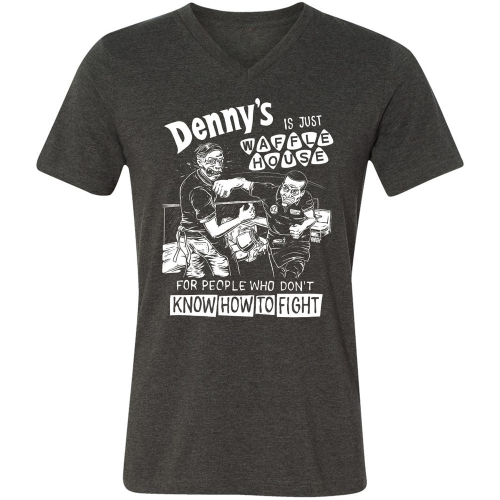Unisex V-Neck T-Shirt - 5ZSNV8SE - Dark Grey Heather - 8