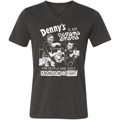 Unisex V-Neck T-Shirt - 5ZSNV8SE - Dark Grey Heather - 8