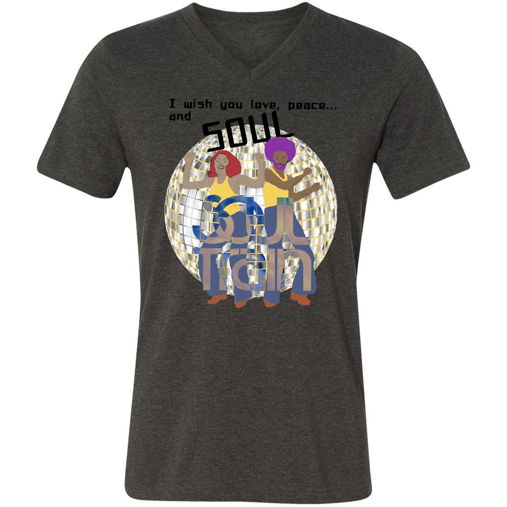 Unisex V-Neck T-Shirt - MTVVW1AJ - Dark Grey Heather - 8