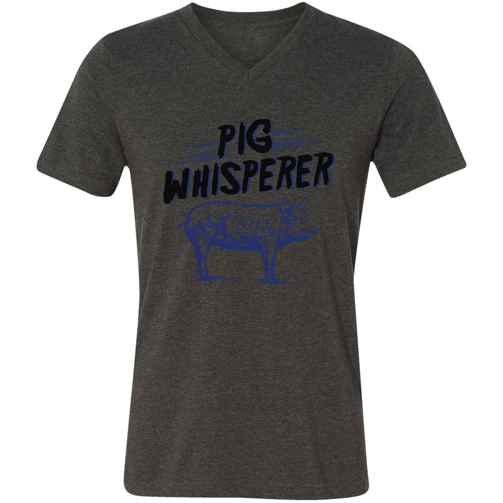 Unisex V-Neck T-Shirt - CKBX3Q35 - Dark Grey Heather - 8