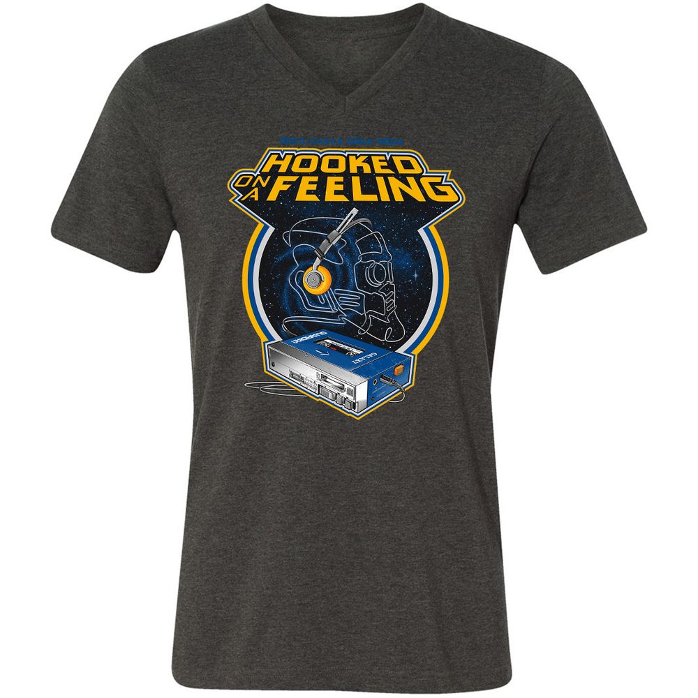 Unisex V-Neck T-Shirt - 5P16F5DF - Dark Grey Heather - 8