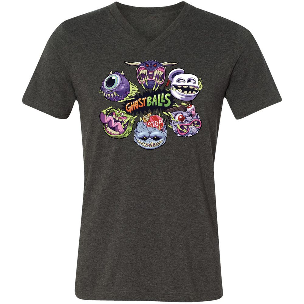 Unisex V-Neck T-Shirt - 6DSZJG81 - Dark Grey Heather - 8