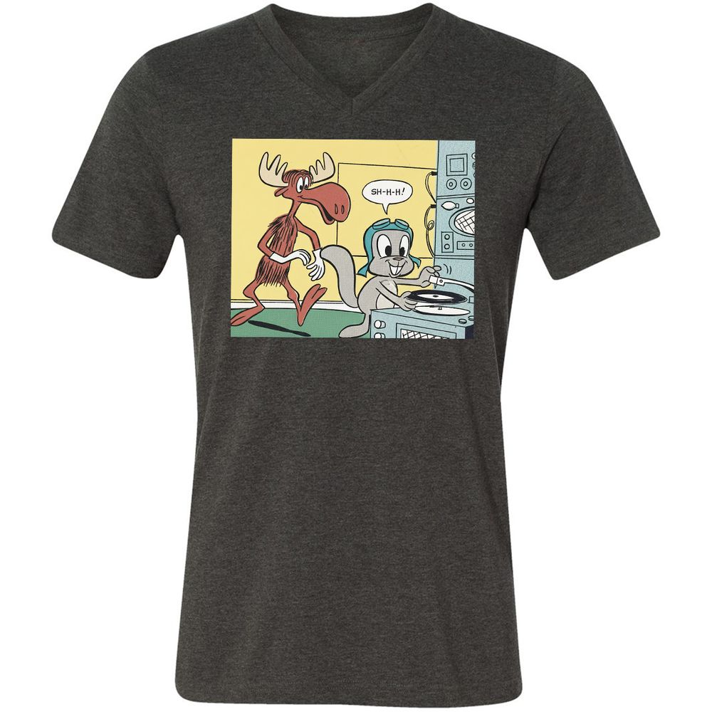 Unisex V-Neck T-Shirt - WCEEEAD6 - Dark Grey Heather - 8