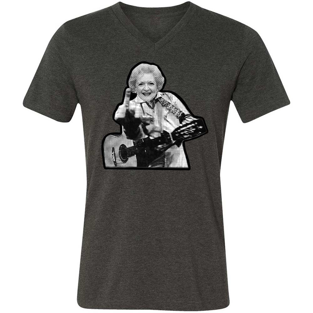Unisex V-Neck T-Shirt - 8RN69VXF - Dark Grey Heather - 8