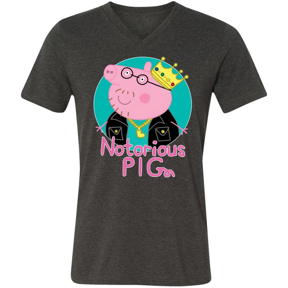 Unisex V-Neck T-Shirt - 2D3FEFPC - Dark Grey Heather - 8