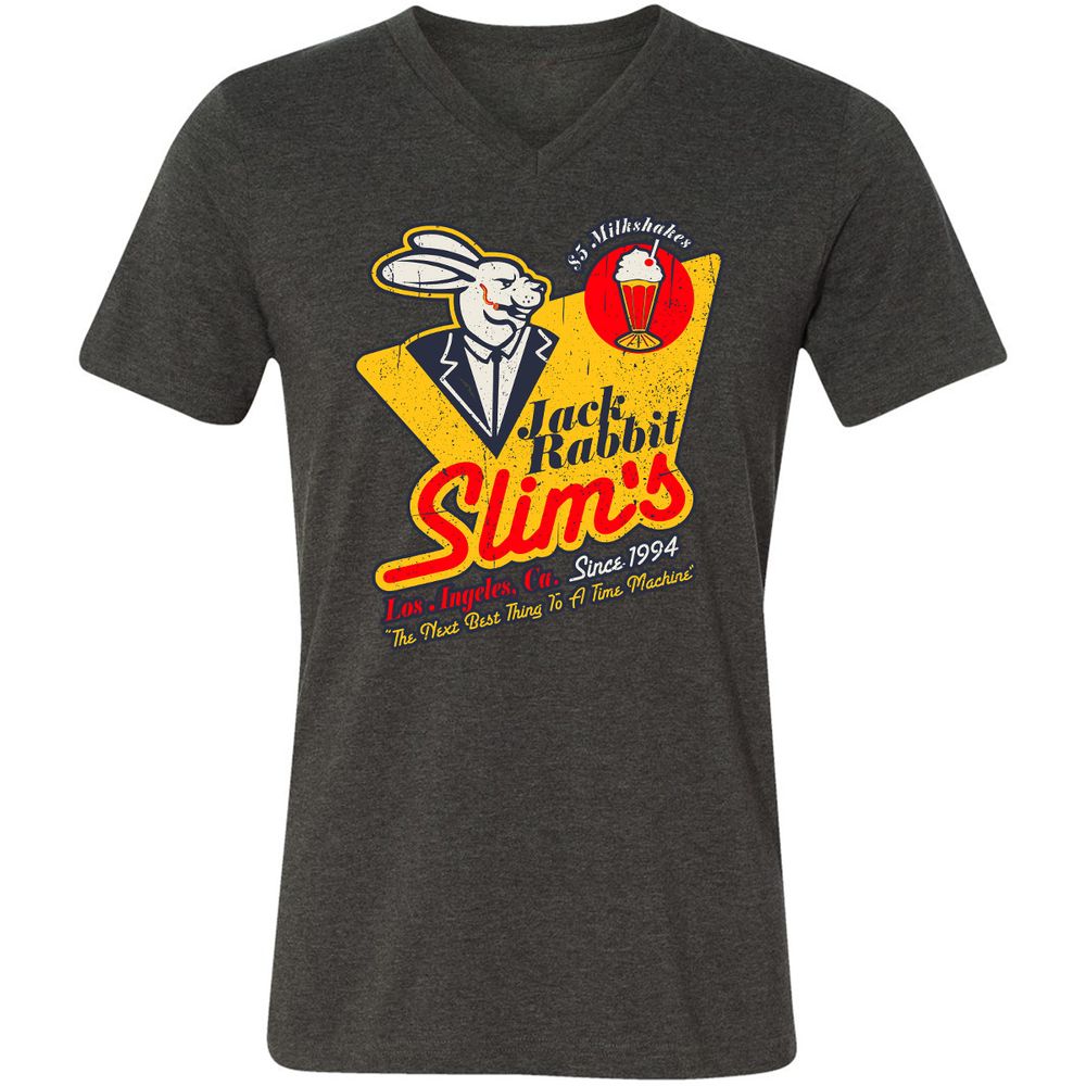 Unisex V-Neck T-Shirt - 211ANB8K - Dark Grey Heather - 8