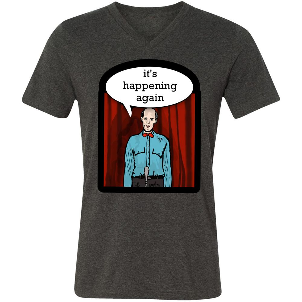 Unisex V-Neck T-Shirt - WV35CDFX - Dark Grey Heather - 8