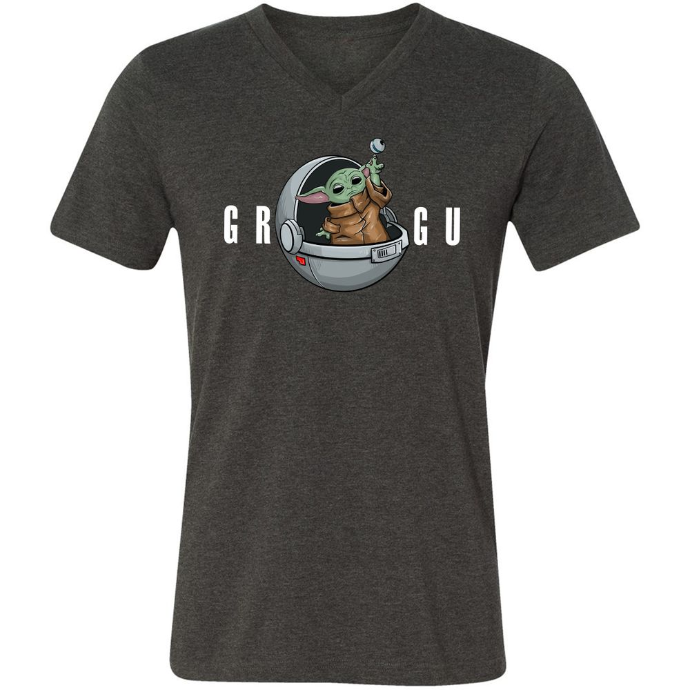 Unisex V-Neck T-Shirt - RQE1MJUL - Dark Grey Heather - 8