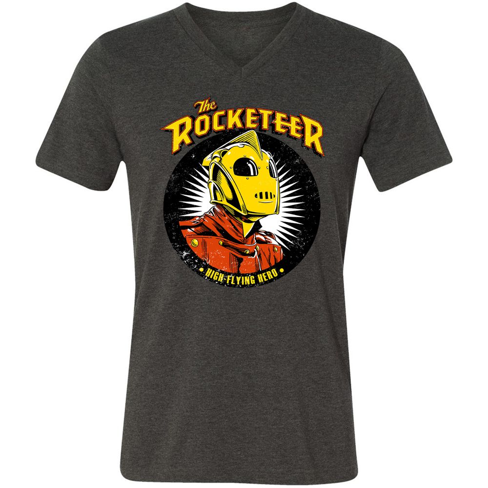 Unisex V-Neck T-Shirt - AAHZVV2L - Dark Grey Heather - 8