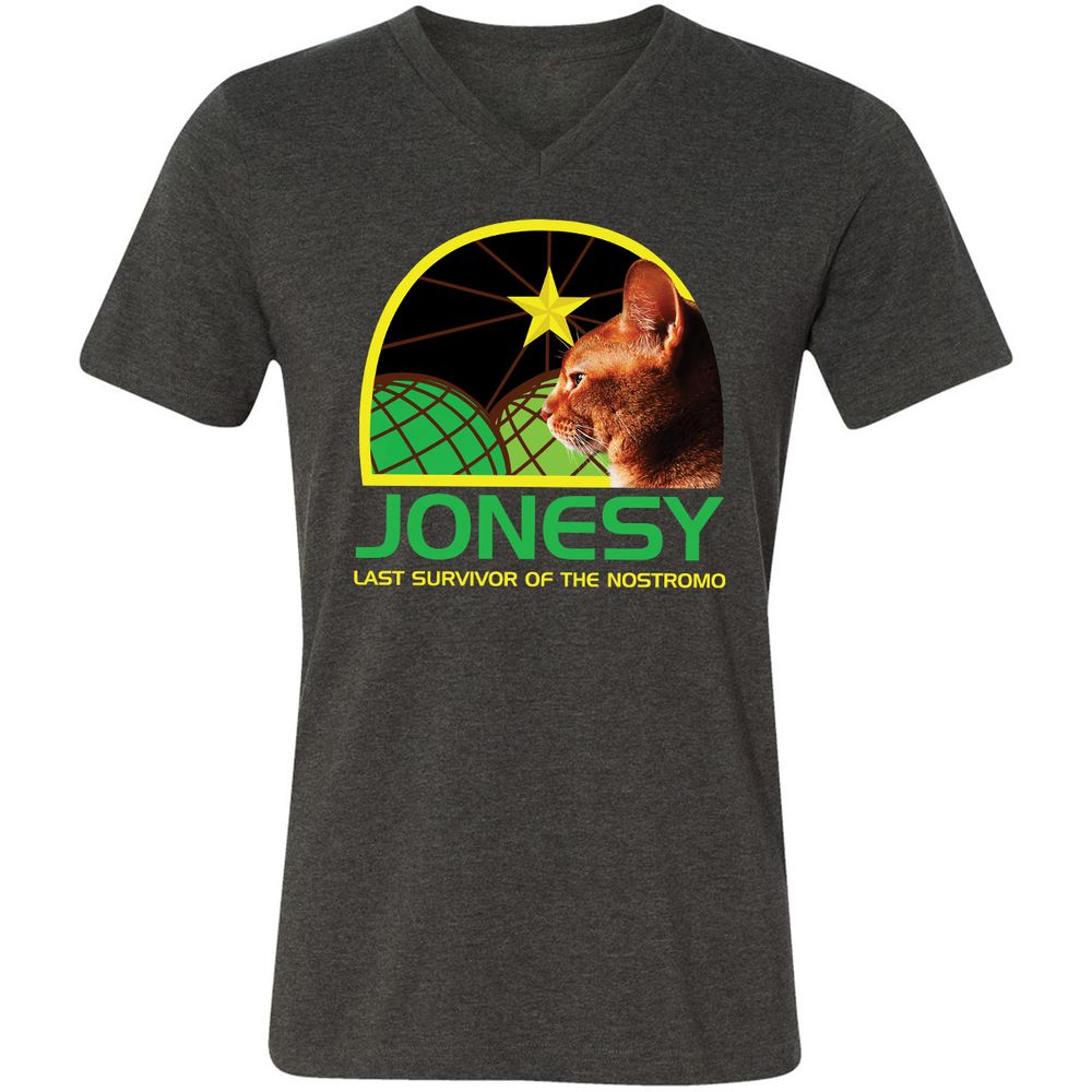 Unisex V-Neck T-Shirt - 5ZG186M4 - Dark Grey Heather - 8