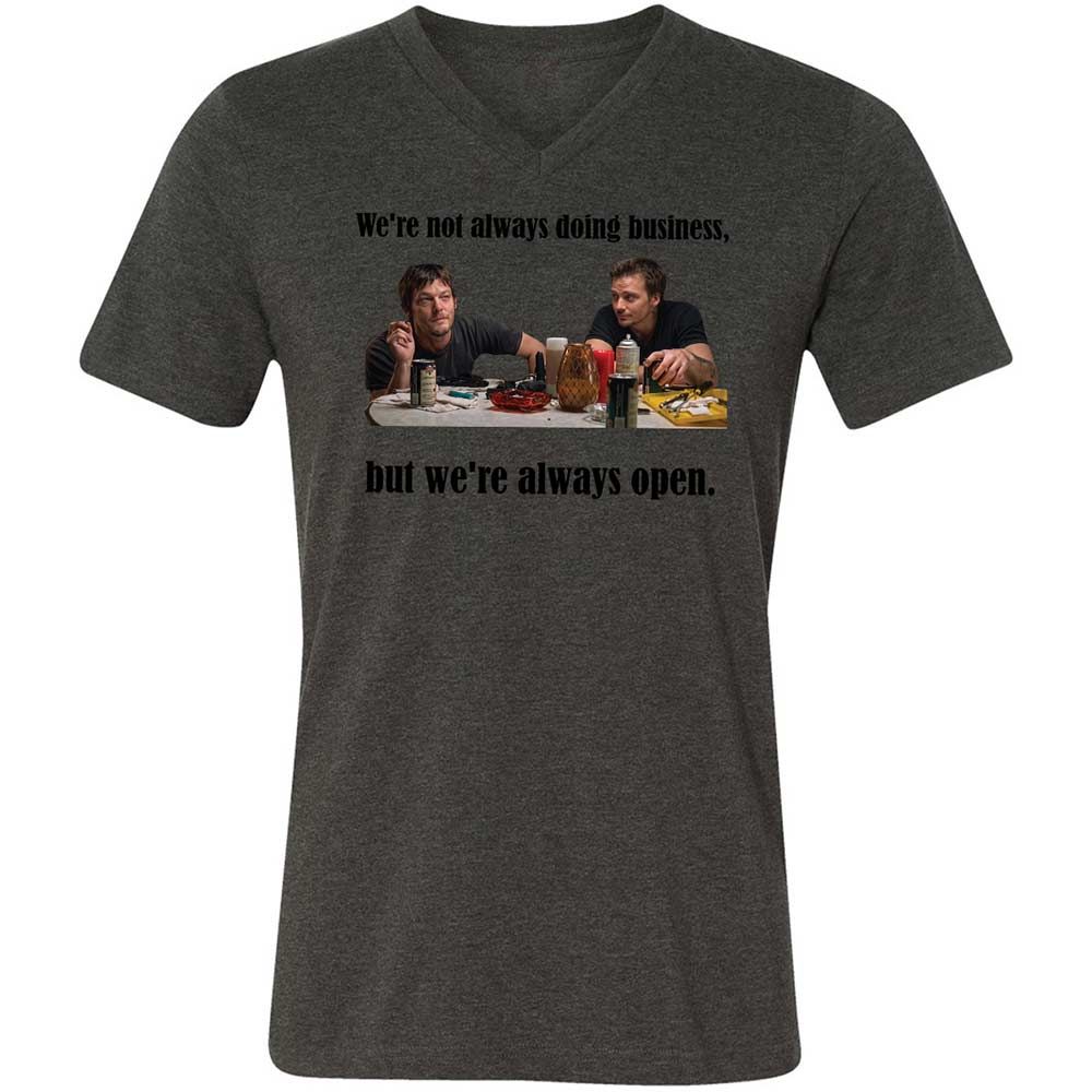 Unisex V-Neck T-Shirt - TV2ACB27 - Dark Grey Heather - 8