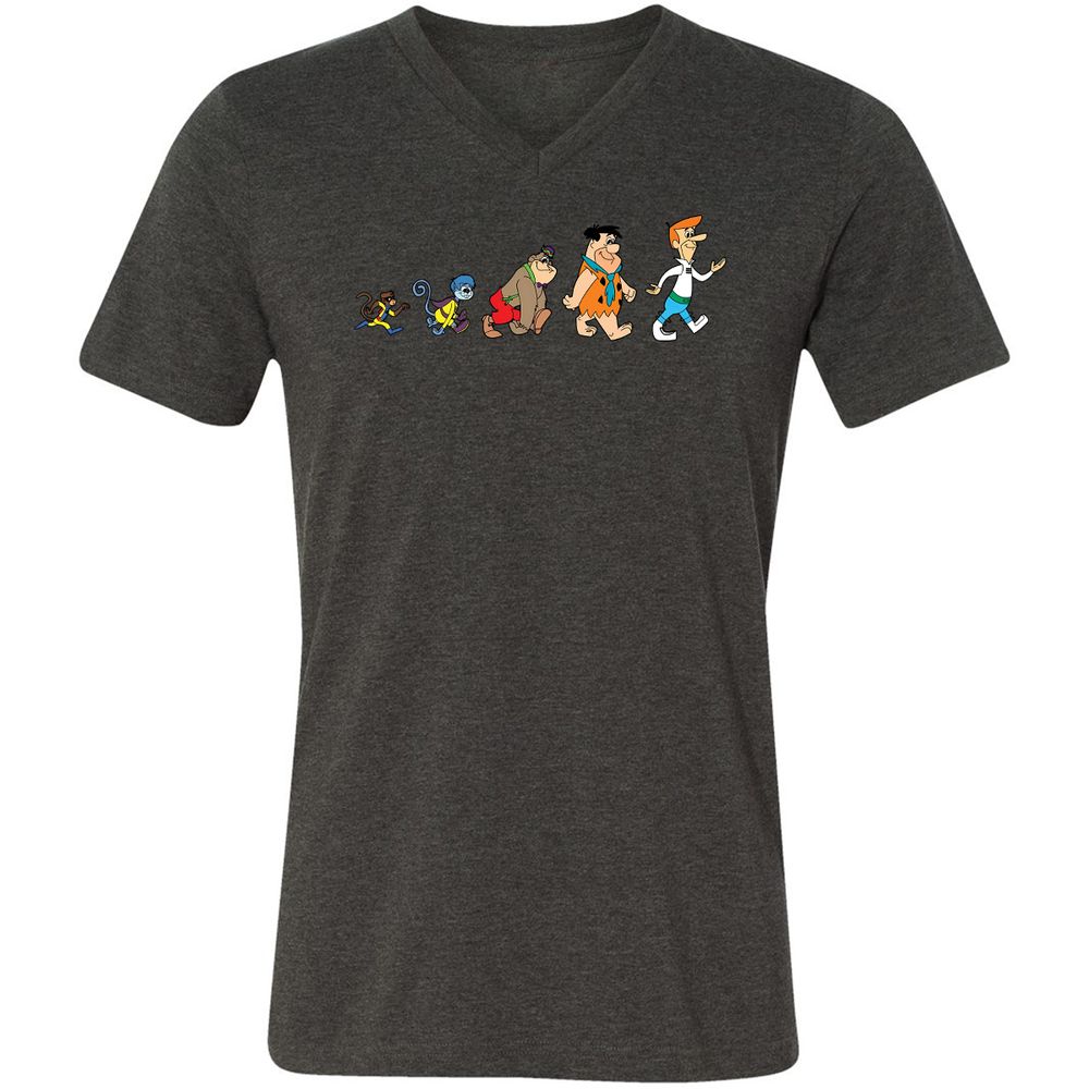 Unisex V-Neck T-Shirt - C8UVSXQA - Dark Grey Heather - 8