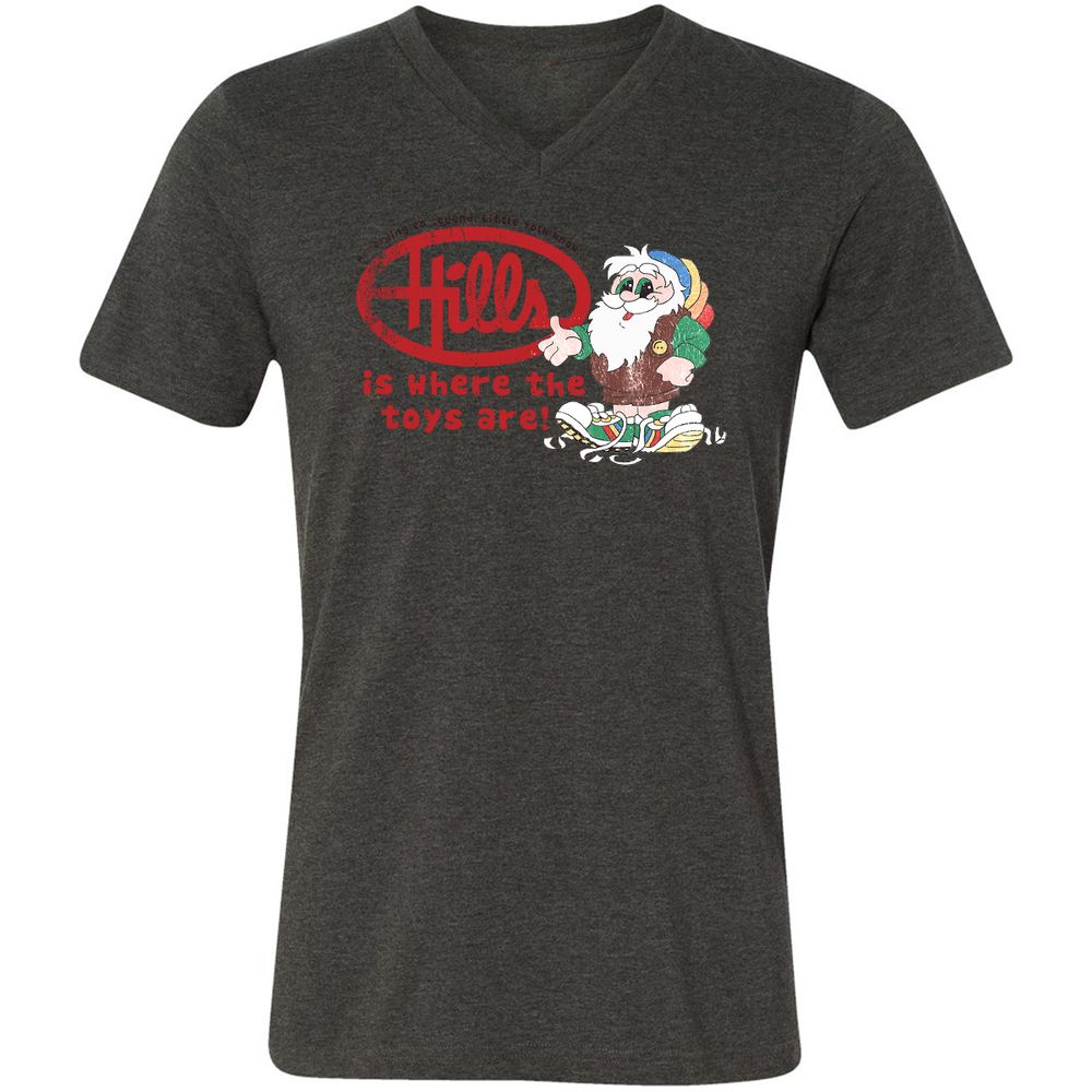 Unisex V-Neck T-Shirt - L3PFR7GZ - Dark Grey Heather - 8