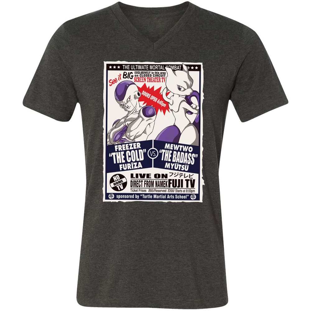 Unisex V-Neck T-Shirt - VLVLHBJ6 - Dark Grey Heather - 8