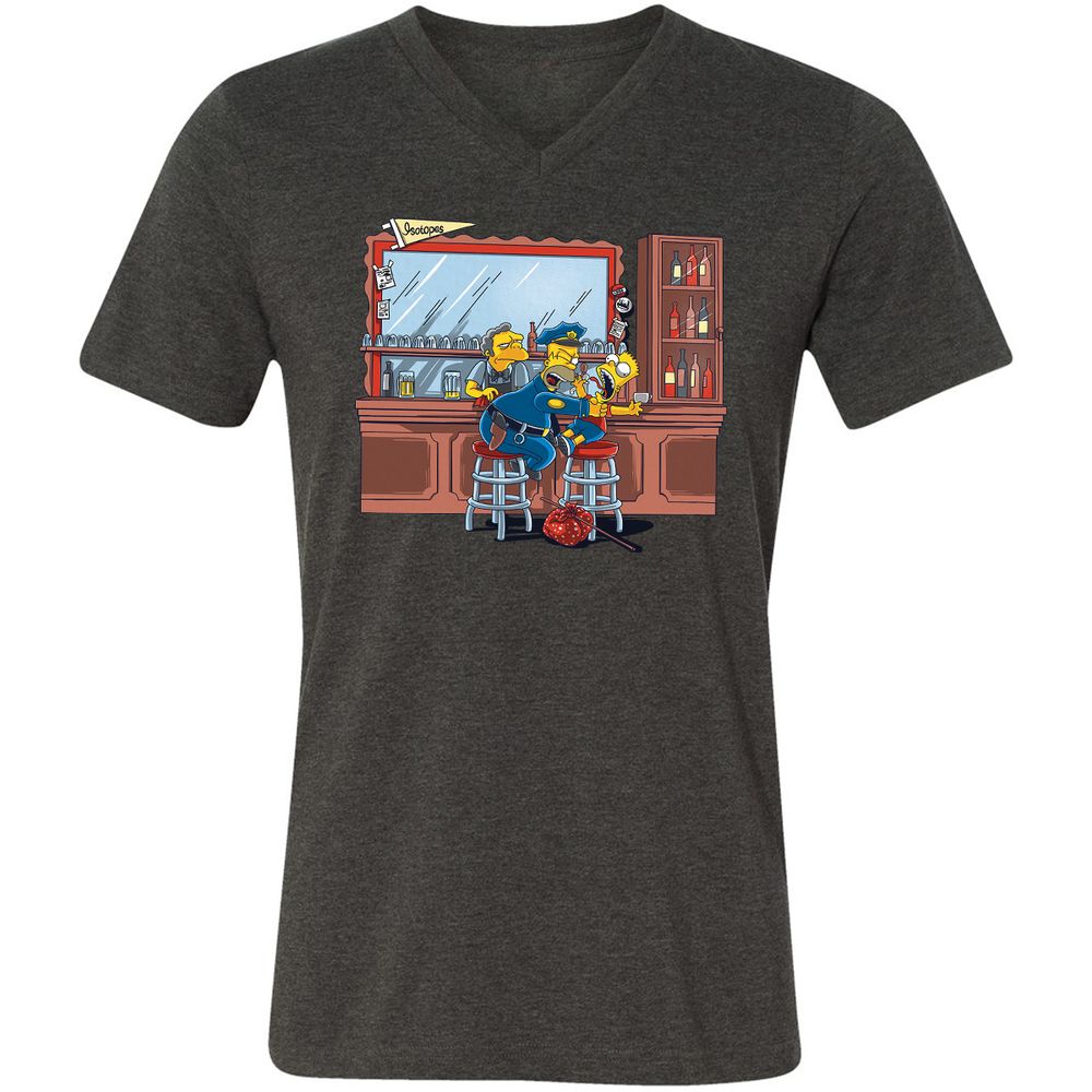 Unisex V-Neck T-Shirt - G68N91D2 - Dark Grey Heather - 8