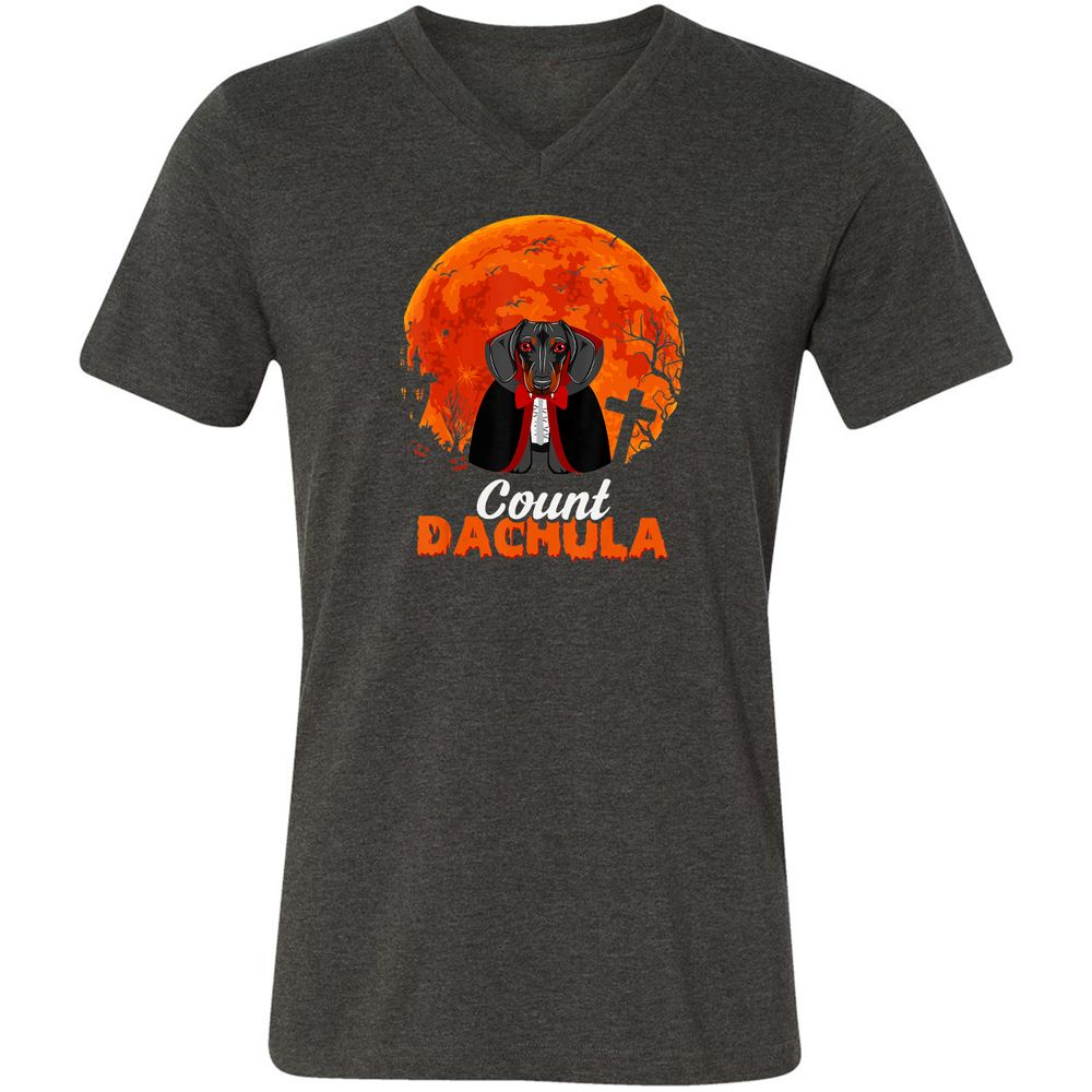 Unisex V-Neck T-Shirt - GT4Z3391 - Dark Grey Heather - 8
