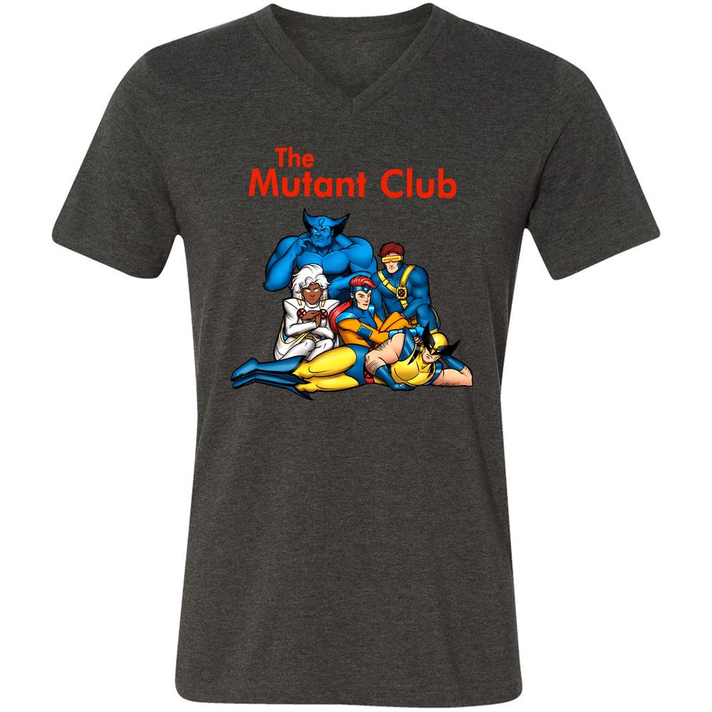 Unisex V-Neck T-Shirt - 48X8KQ5Z - Dark Grey Heather - 8