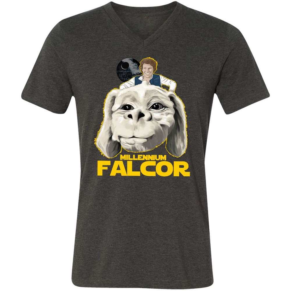 Unisex V-Neck T-Shirt - JA3L4G44 - Dark Grey Heather - 8