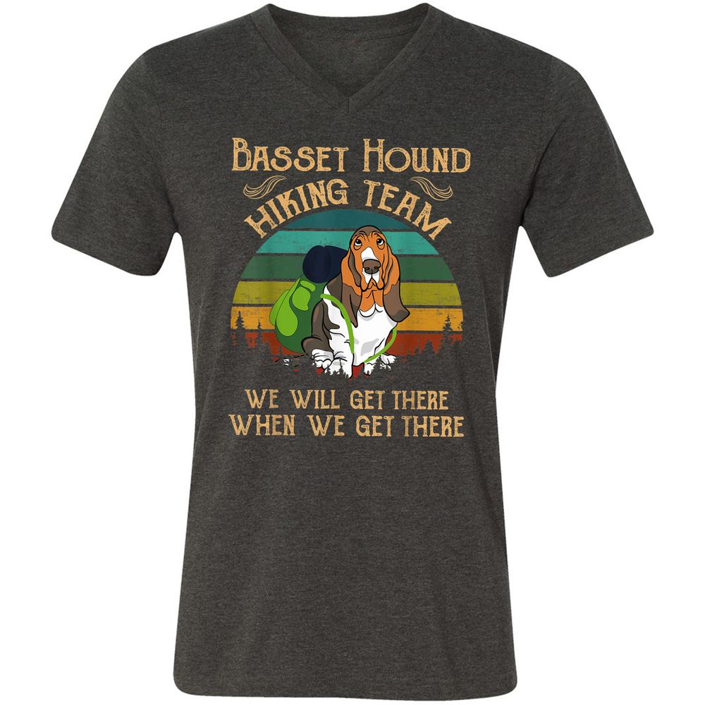 Unisex V-Neck T-Shirt - DB8AT6NY - Dark Grey Heather - 8