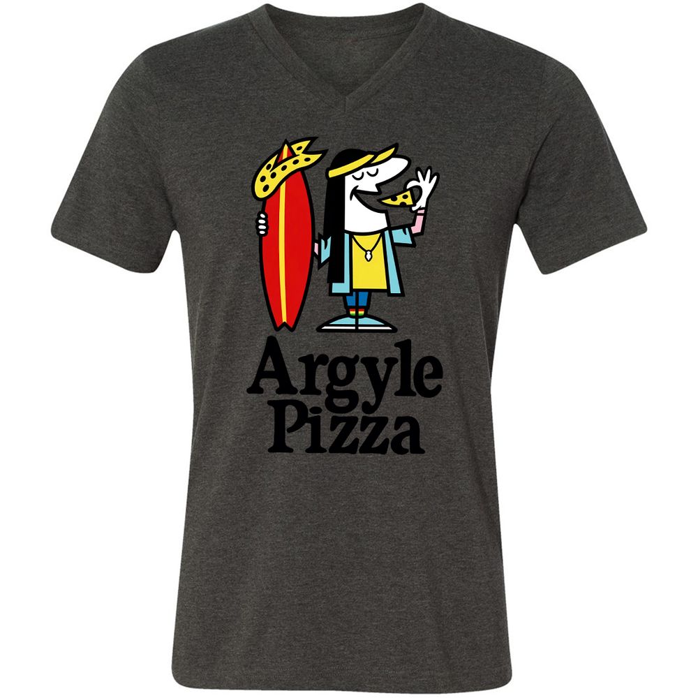 Unisex V-Neck T-Shirt - LXGNRA4V - Dark Grey Heather - 8