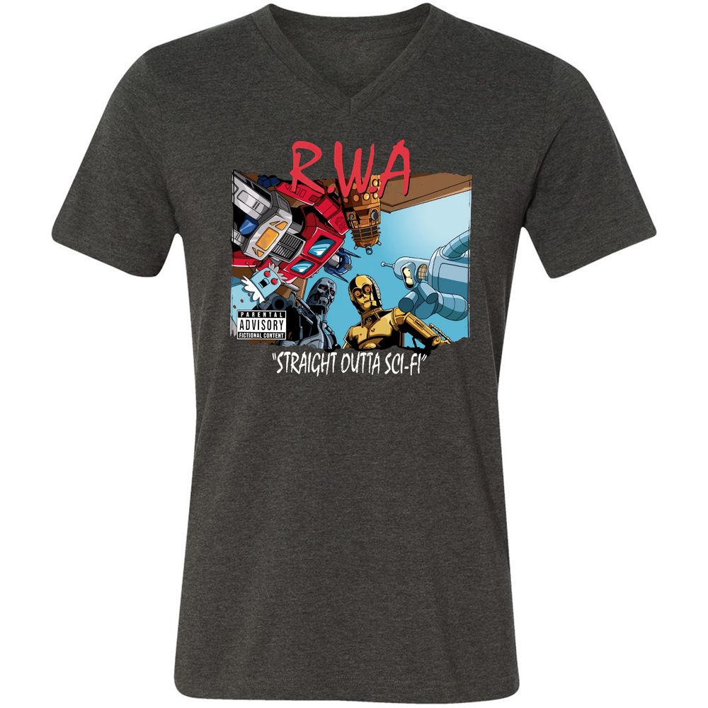 Unisex V-Neck T-Shirt - KCGGVCUV - Dark Grey Heather - 8