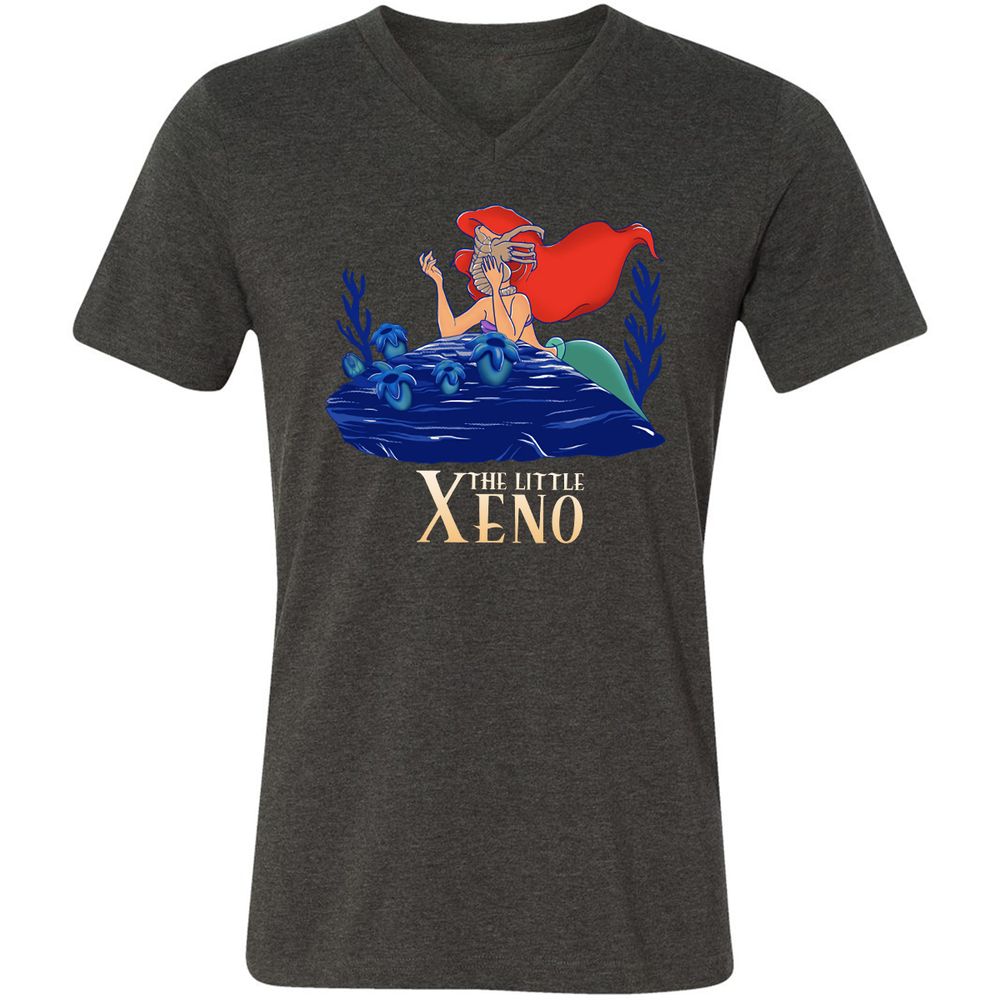 Unisex V-Neck T-Shirt - TLYVZNB7 - Dark Grey Heather - 8