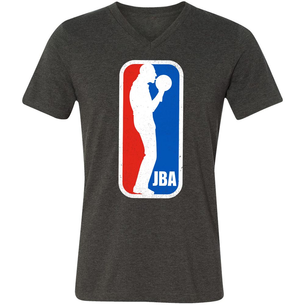 Unisex V-Neck T-Shirt - W4JCQDB2 - Dark Grey Heather - 8