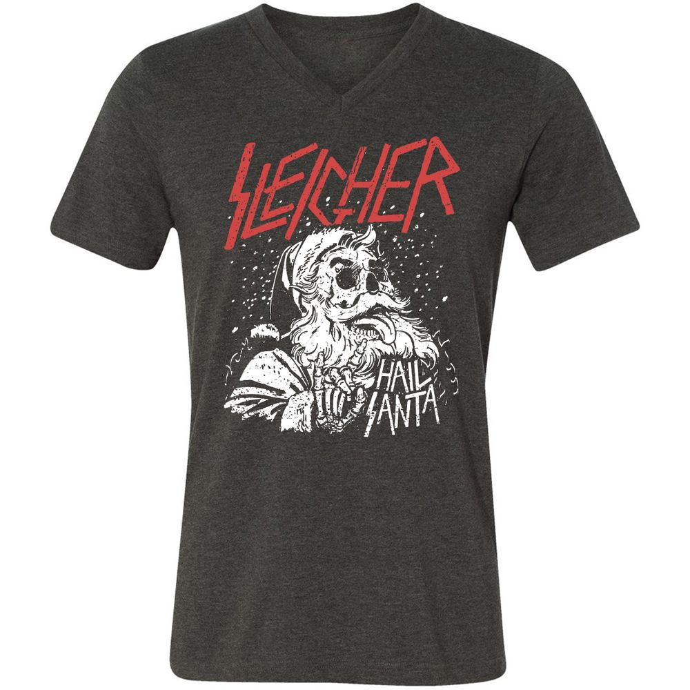 Unisex V-Neck T-Shirt - 26DWPNMX - Dark Grey Heather - 8