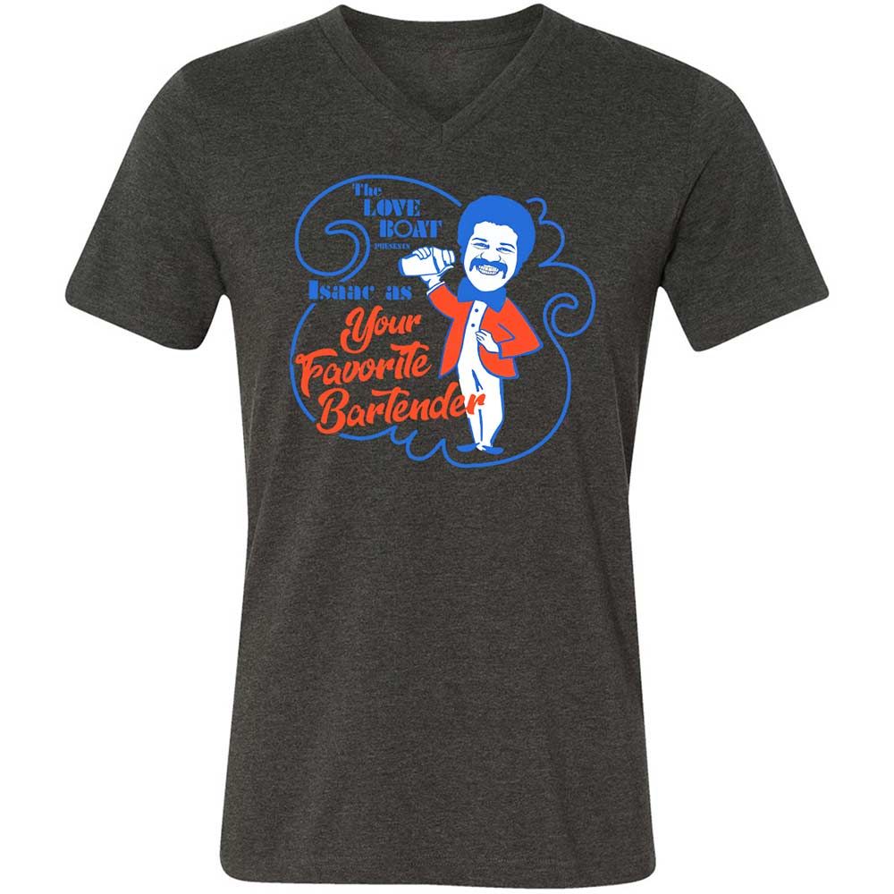 Unisex V-Neck T-Shirt - UEEKNUDB - Dark Grey Heather - 8