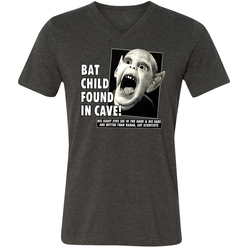 Unisex V-Neck T-Shirt - UX4LJ6QZ - Dark Grey Heather - 8