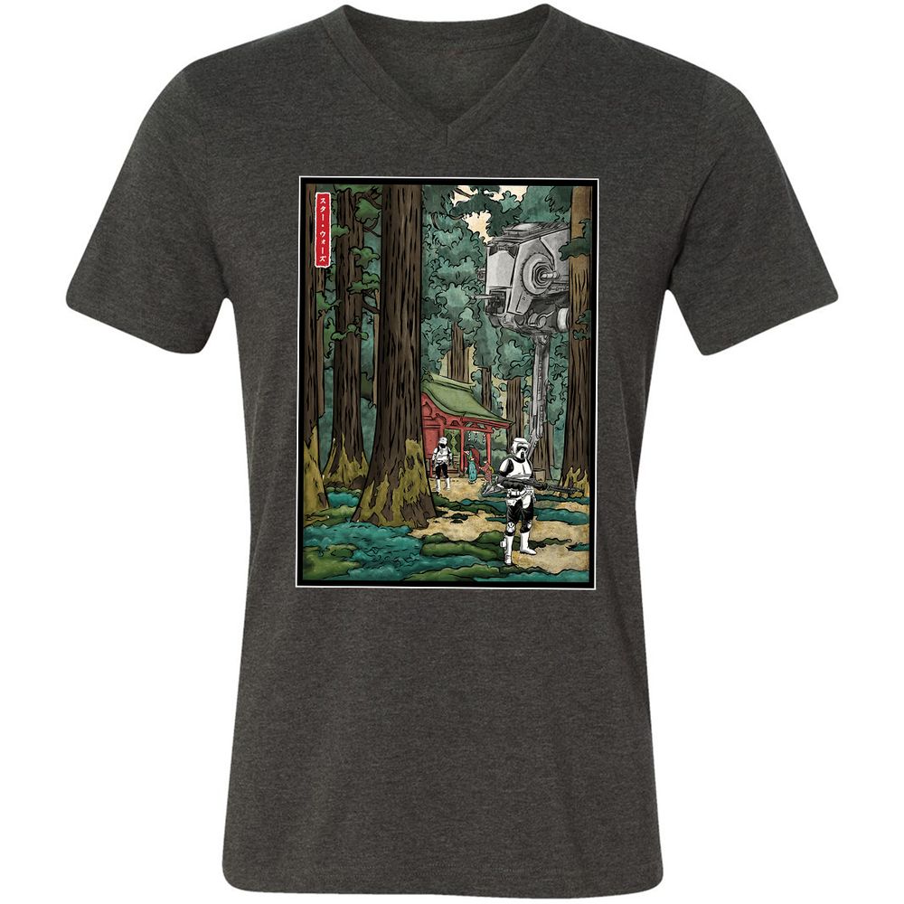 Unisex V-Neck T-Shirt - MZQF5PT5 - Dark Grey Heather - 8
