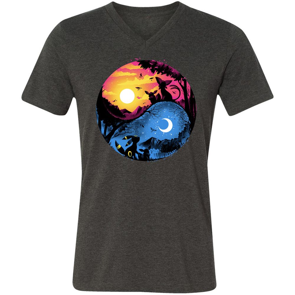 Unisex V-Neck T-Shirt - N5W3CVUN - Dark Grey Heather - 8