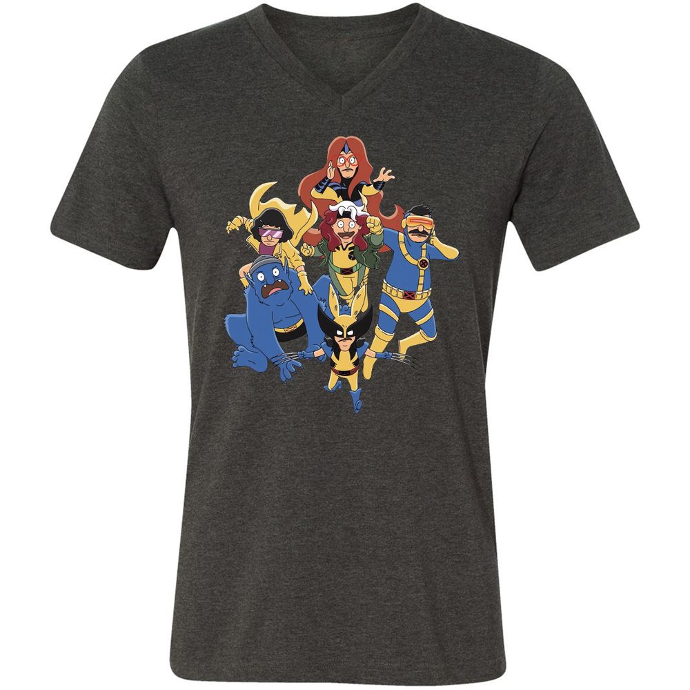 Unisex V-Neck T-Shirt - 7776BKPA - Dark Grey Heather - 8