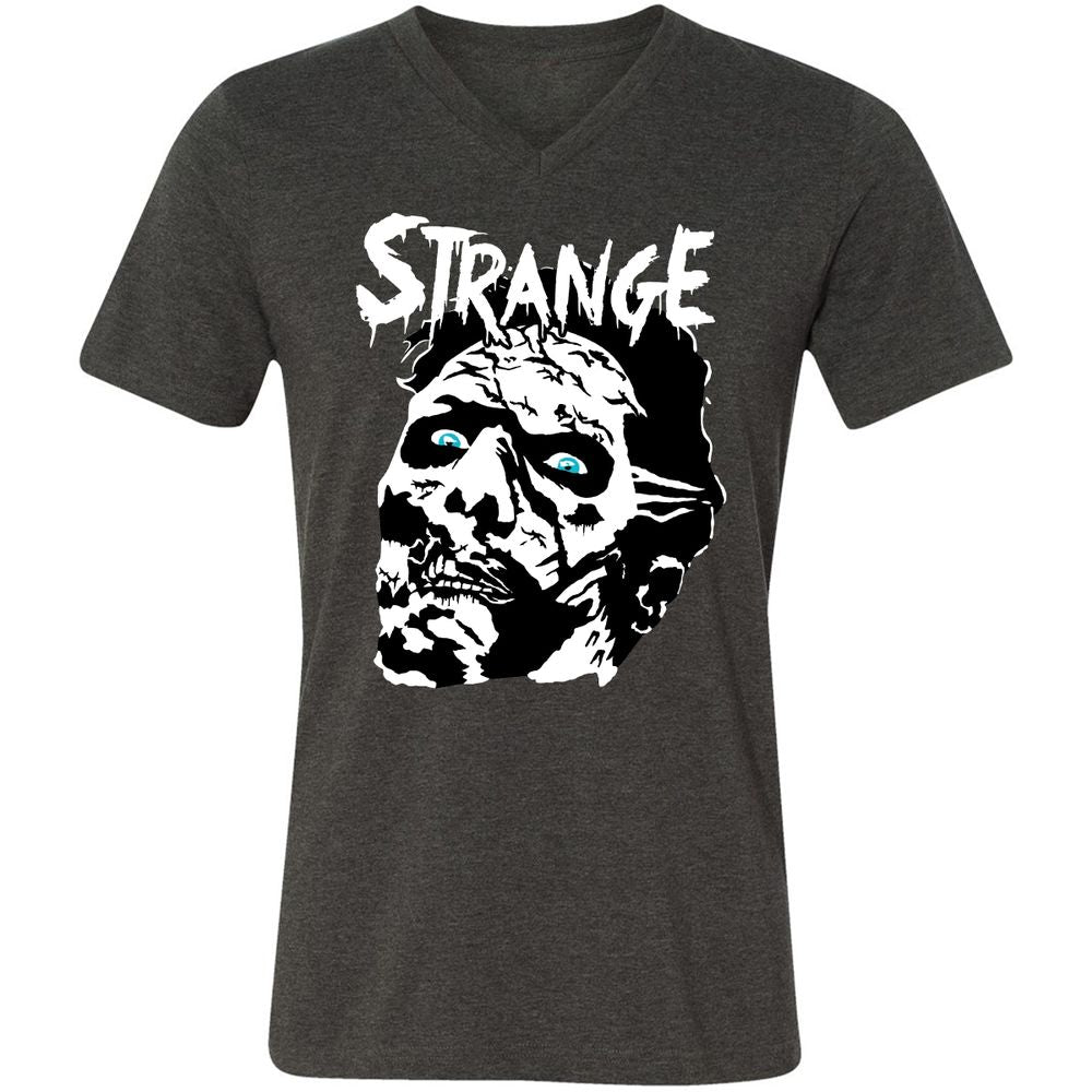 Unisex V-Neck T-Shirt - CZKGM2YK - Dark Grey Heather - 8