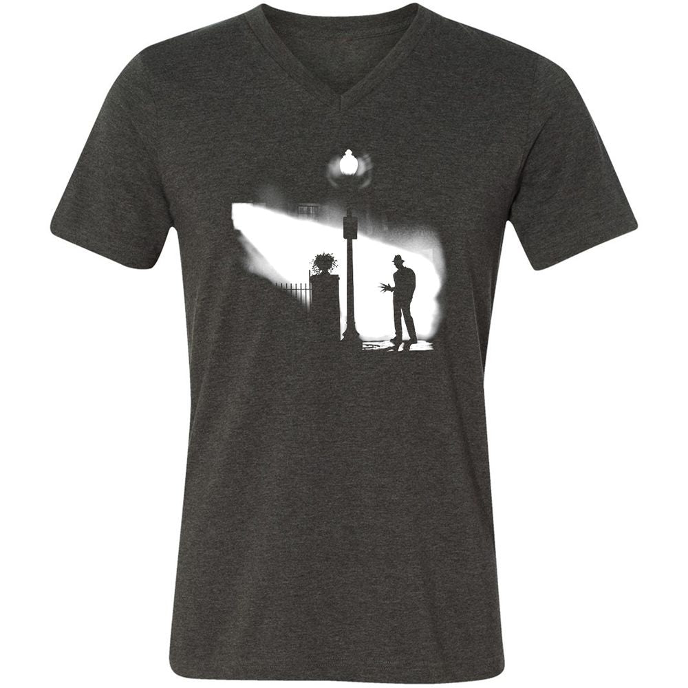 Unisex V-Neck T-Shirt - ZKA5L1MQ - Dark Grey Heather - 8