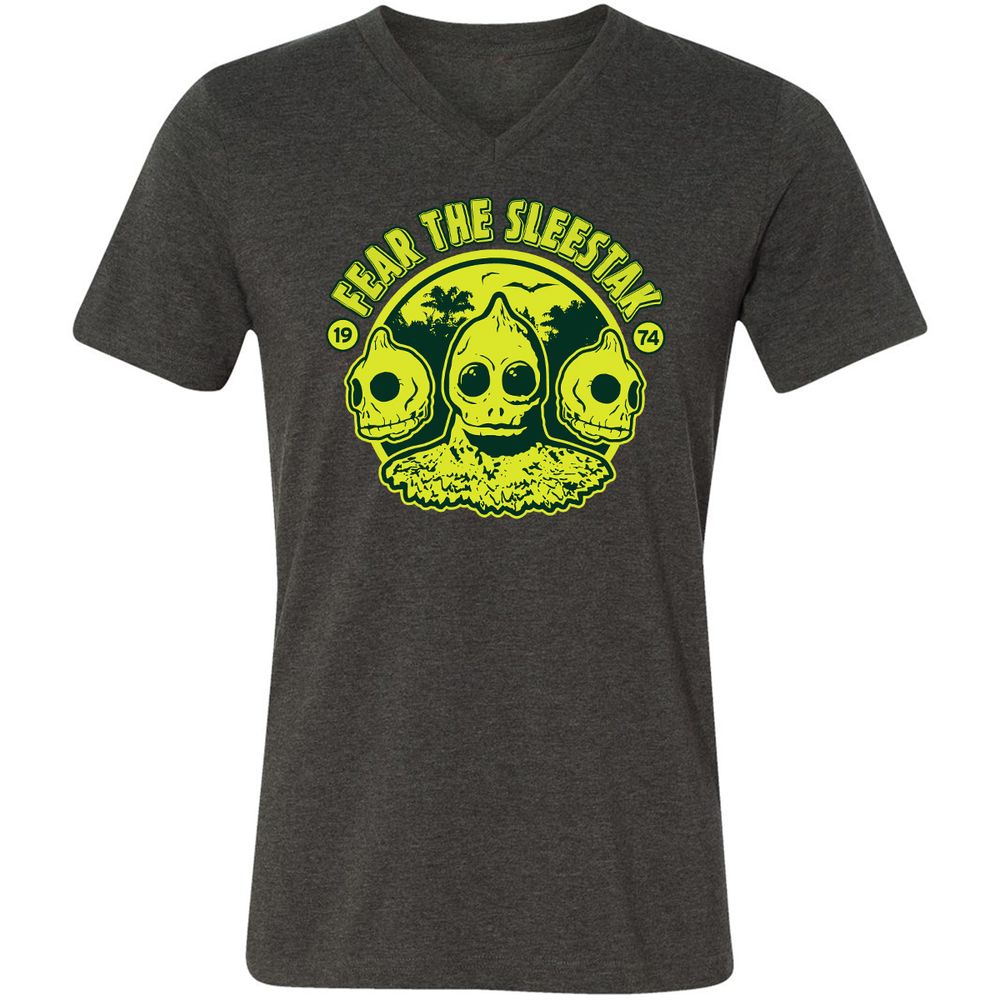 Unisex V-Neck T-Shirt - 43UXFTER - Dark Grey Heather - 8