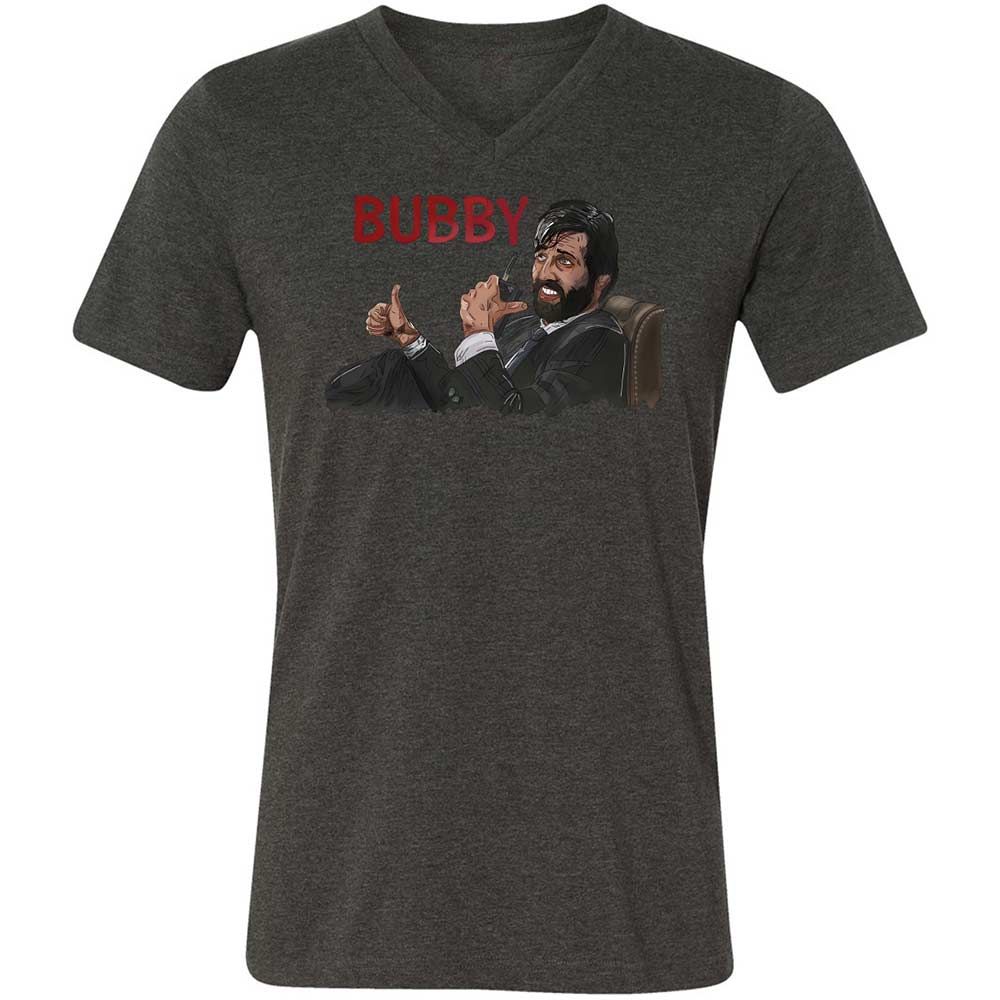 Unisex V-Neck T-Shirt - 7LNYNKHQ - Dark Grey Heather - 8