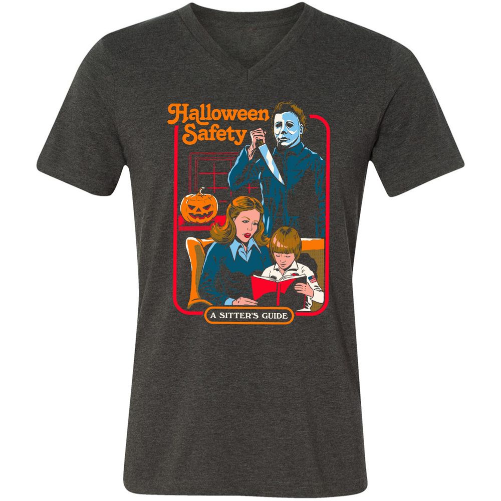 Unisex V-Neck T-Shirt - MFZVLC44 - Dark Grey Heather - 8