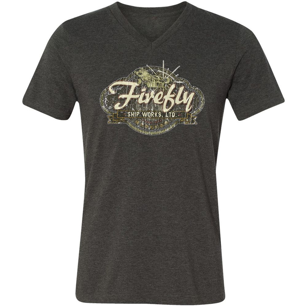 Unisex V-Neck T-Shirt - V816REAA - Dark Grey Heather - 8
