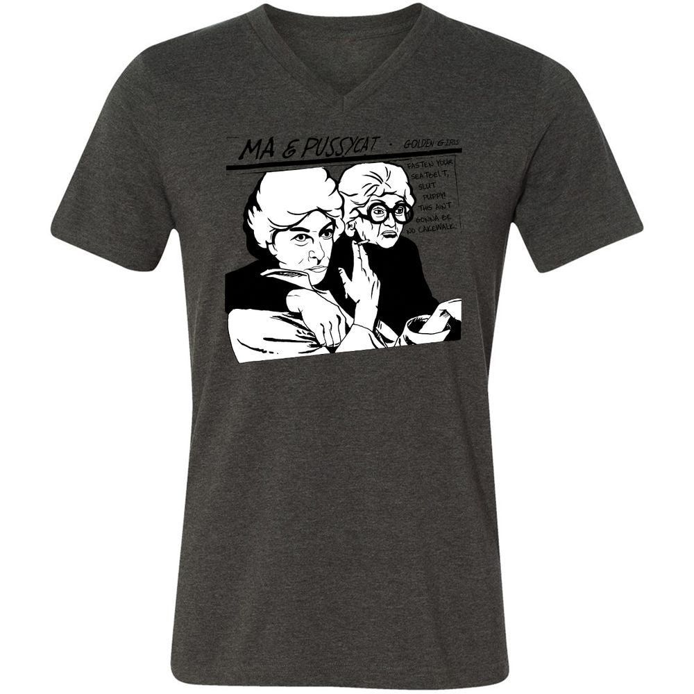 Unisex V-Neck T-Shirt - 8CJECLMN - Dark Grey Heather - 8