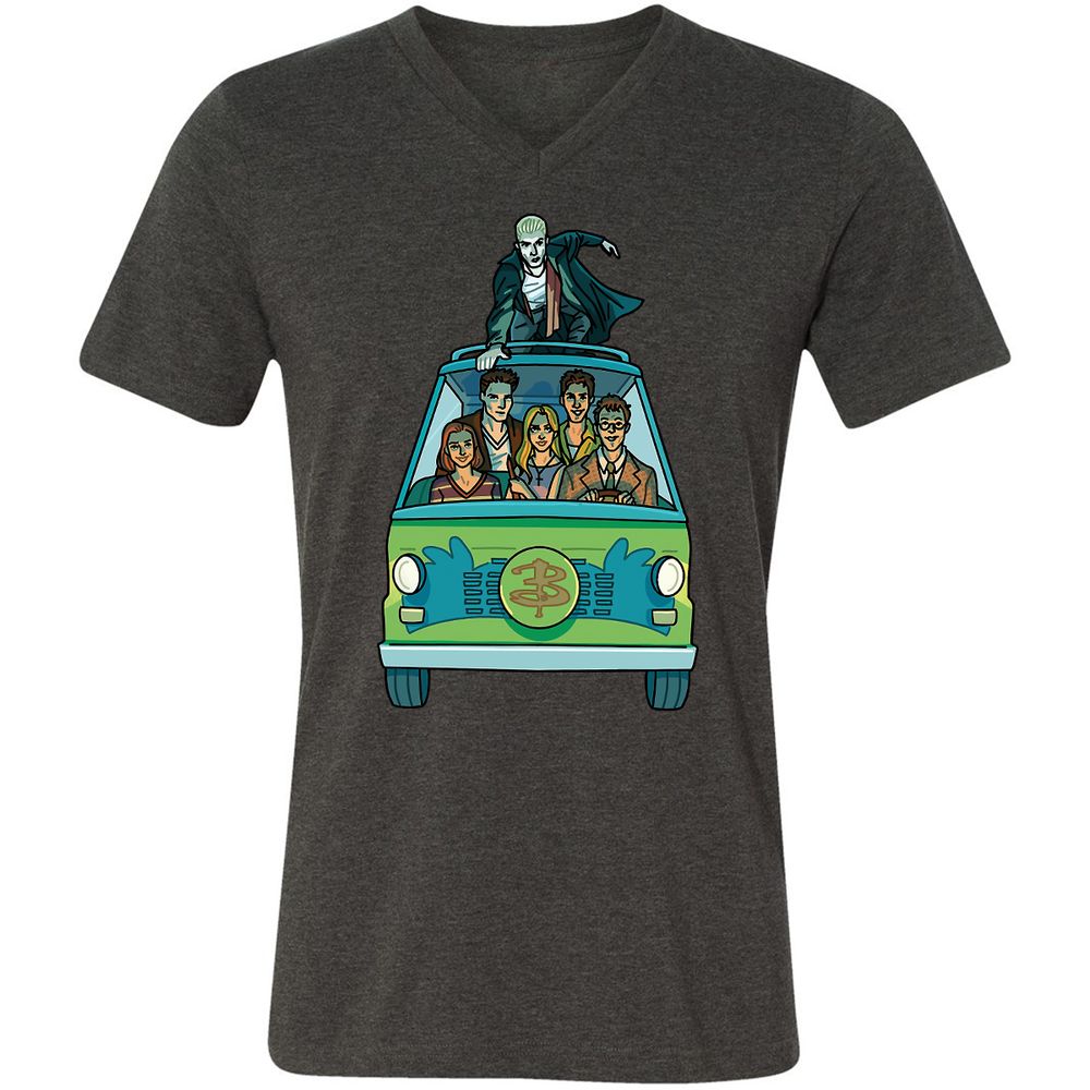 Unisex V-Neck T-Shirt - GWBPYJCQ - Dark Grey Heather - 8