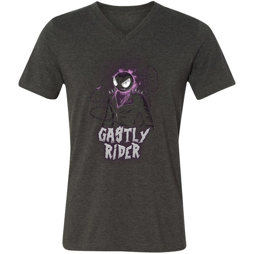 Unisex V-Neck T-Shirt - S3QCTHTH - Dark Grey Heather - 8