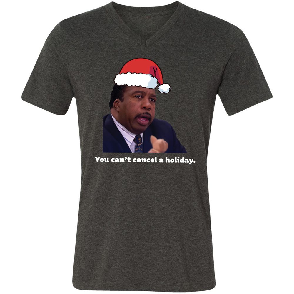 Unisex V-Neck T-Shirt - XZK6U3S8 - Dark Grey Heather - 8