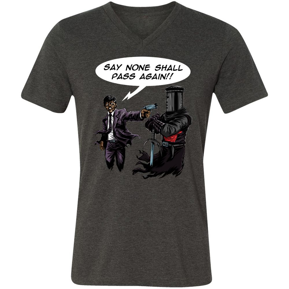 Unisex V-Neck T-Shirt - 5VLJ35MX - Dark Grey Heather - 8