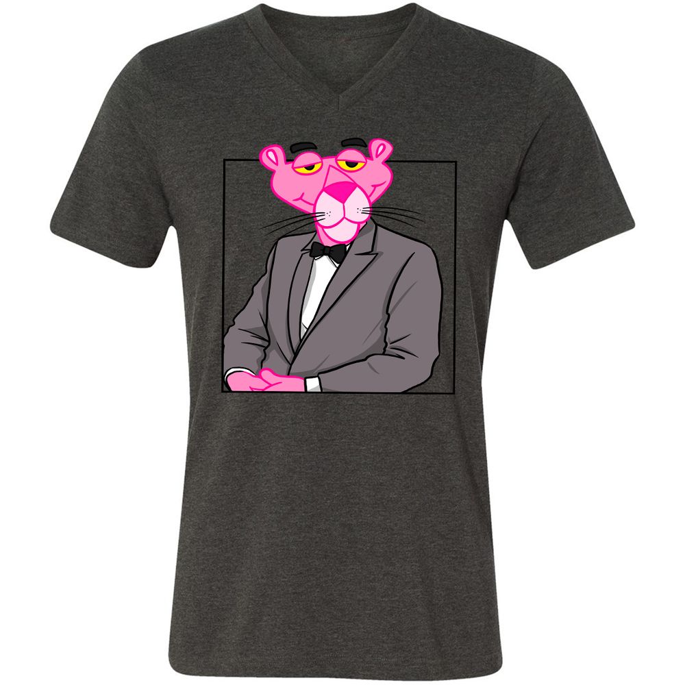 Unisex V-Neck T-Shirt - X4J3432J - Dark Grey Heather - 8