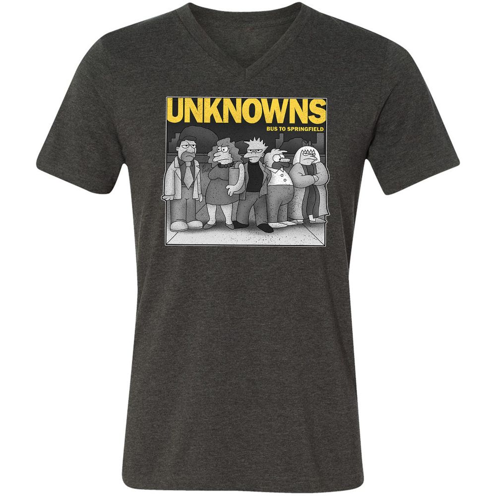 Unisex V-Neck T-Shirt - S8N6EULX - Dark Grey Heather - 8